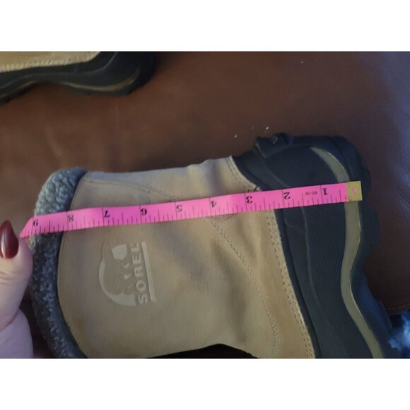 Sorel Ellesmere LL1240-272 Tan Leather Winter Boots Women US 8 Hiking Zip Up - Picture 8 of 8